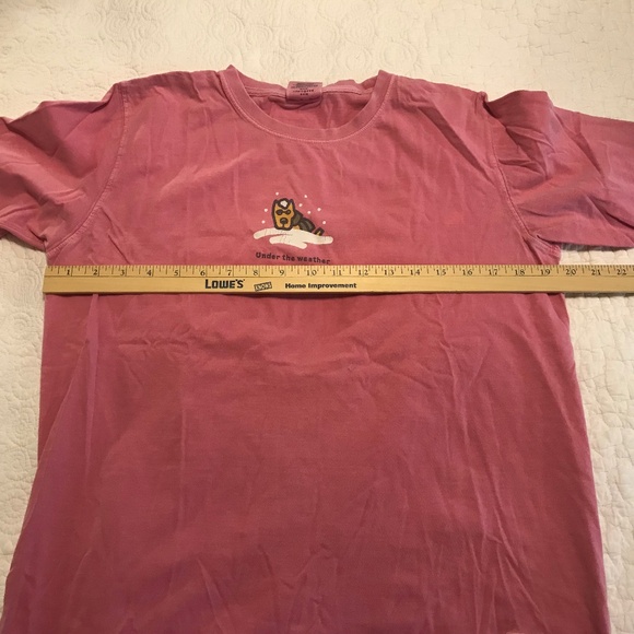 Life is Good “under the weather” maroon long sleeve crewneck tee shirt (M) - Picture 6 of 12